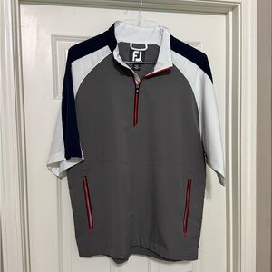 FootJoy Men's Gray, White, and Black Windbreaker